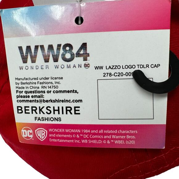 WONDER WOMAN Toddler Baseball Cap Red Gold BoxLunch DC Comics Warner Bro WW84 - Picture 8 of 8